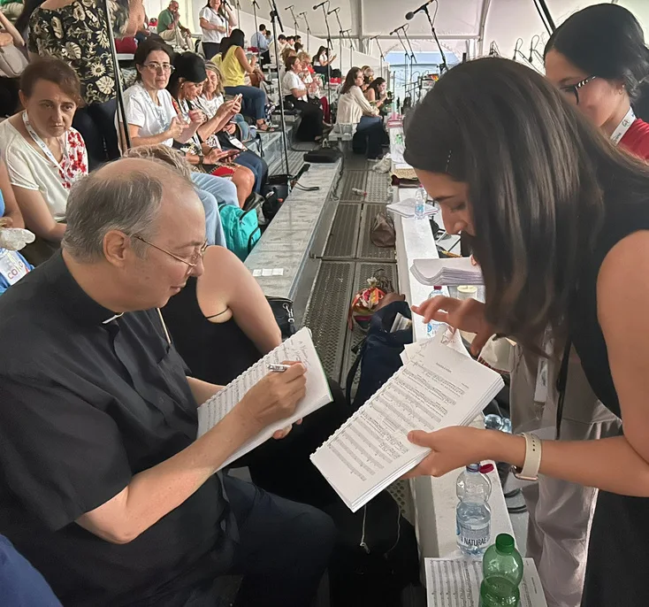 Preparing the music in Rome