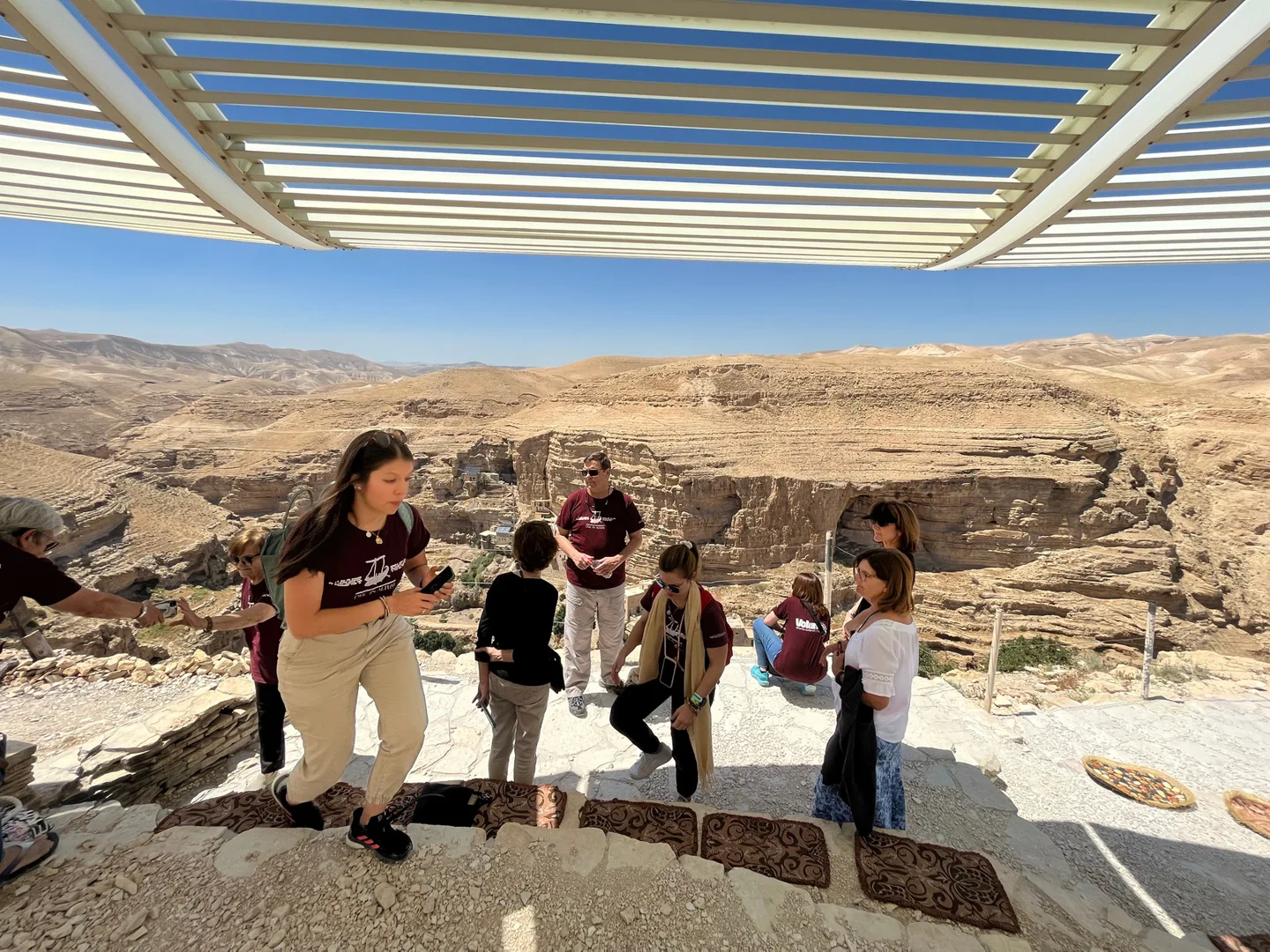 Taking in the desert landscape